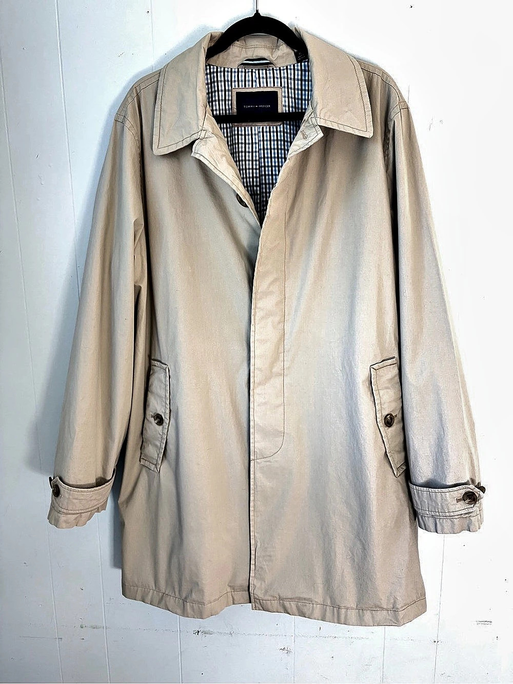 Tommy Hilfiger Vintage Car Trench Coat Lightweight XL